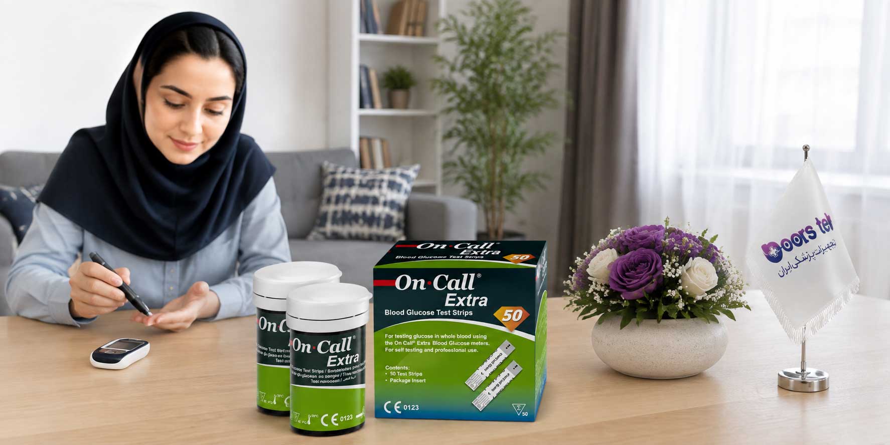 نوار تست قند خون ایکان مدل On Call Extra OGS-191 بسته ۵۰ عددی