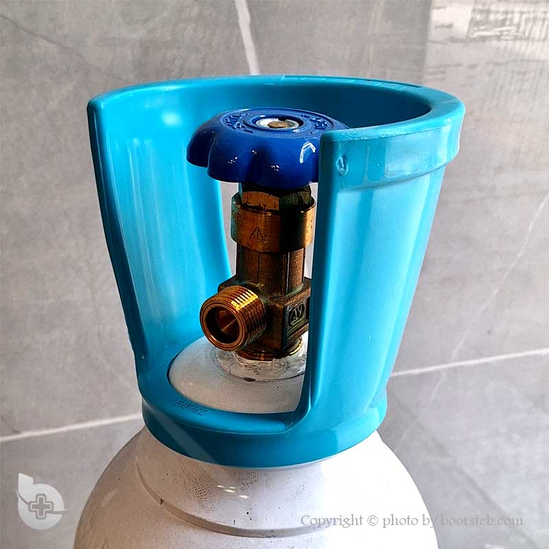 کپسول اکسیژن 10 لیتری کلاهک‌دار و دسته‌دار وکتو