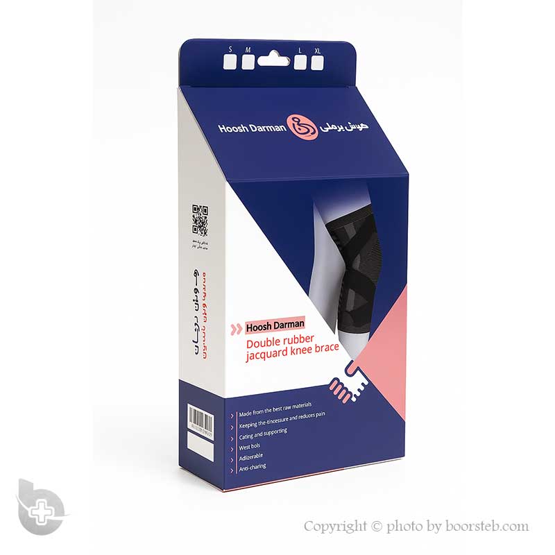 زانوبند ژاکارد با کش دوبل هوش درمان کد 4019