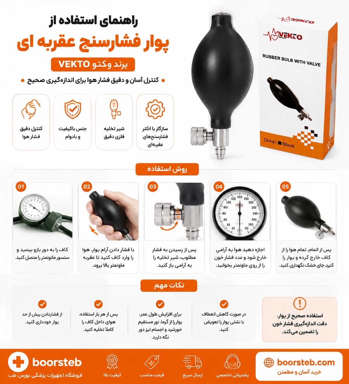 پوار فشارسنج عقربهای برند وکتو (Vekto)