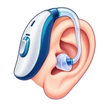 استیکر شفاف دسته شنوایی و سمعک