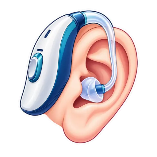 استیکر شفاف دسته شنوایی و سمعک