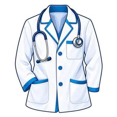 استیکر شفاف دسته پوشاک پزشکی و روپوش