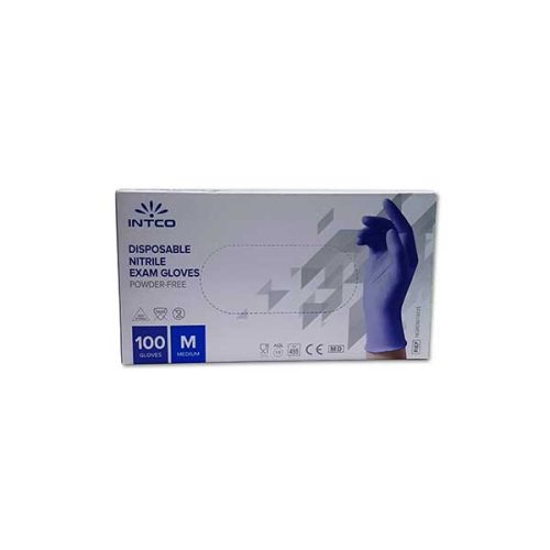 دستکش نیتریل آبی ( 100 عددی ) INTCO